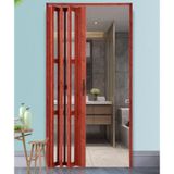Akordeon Kapı, Şeffaf Akordeon Kapılar - 24-60 İnç Genişliğinde Alüminyum ve Akrilik Katlanır Sürgülü Kapı, Ofis, Banyo, Oda Bölücü, Çok Katlı İç Kapı için (Kırmızı, GxY 59x80in/150x203cm)