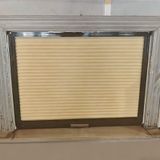 Akordeon Kapı, Taşınabilir Sürgülü Yiyecek Servis Kapağı Kapısı, Katlanabilir Mutfak Geçiş Penceresi, Yemek Arabaları ve Tezgahları için, Bölme Kapısı 57x31.5 inç (GxY 145x80 cm)