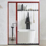 Akordeon kapısı, katlanabilir şeffaf, oda ayırıcı iç mekan 76,2 ila 203,6 cm x 203,6 cm, duş, koridor, banyo ve merdiven için kilitli kapılar (ahşap