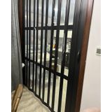 Akordeon Manyetik Katlanır Kapı - Çamaşırhane, Banyo ve Mutfak için 80 inç Siyah Bölücü - Sürgülü ray Sistemi, Yerden Tasarruf Sağlayan Panel (42 x 80 inç / 106,7 x 203,2 cm)