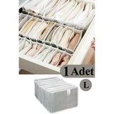 Akordiyon Organizer Çekmece Içi Düzenleyici Large Kumaş 100 X 100 Beyaz