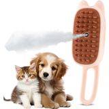 Akotron Buharlı Kedi Köpek Tarağı Bej Renkli Hassas Cilt Uyumlu Tüy Bakım Aracı