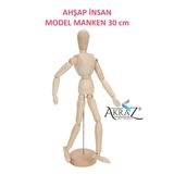 Akraz Art Design Ahşap Model Manken 30 Cm Eskiz Mankeni Modelling Ahşap insan model manken figür