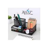 Akraz Art Design MASA ÜSTÜ METAL KALEMLİK ÜÇ GÖZLÜ (MASA SETİ)