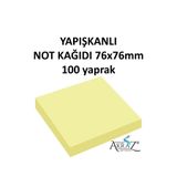 Akraz Art Design YAPIŞKANLI NOT KAĞIDI postit KÜP 76X76 100yp. PASTEL SARI 1 ADET