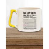 Akrep Burcu "scorpio Nutrition Facts" Komik Arkadaşa Doğum Günü Hediye Sarı Kulplu Kupa Bardak