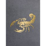 Akrep - Scorpion - Araba - Oto - Motosiklet - Karavan - Cam Sticker 00588 - 100x75 Cm - Altın
