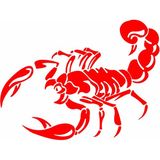 Akrep - Scorpion - Araba - Oto - Motosiklet - Karavan - Cam Sticker 00588 - 40x30 Cm - Kırmızı