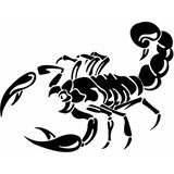 Akrep - Scorpion - Araba - Oto - Motosiklet - Karavan - Cam Sticker 00588 - 80x60 Cm - Siyah