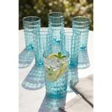 Akrilik Allegra Aquamarin 6'lı Uzun Bardak & Su Meşrubat Bardağı 750 ml (Büyük Boy & Cam Değildir)