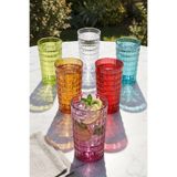 Akrilik Allegra Renkli 6'lı Uzun Bardak & Su Meşrubat Bardağı 750 ml (Büyük Boy & Cam Değildir)