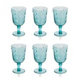 Akrilik Aquamarin 6lı Kadeh & Su Meşrubat Kahve Yanı Bardağı 450 Ml ( Cam Değildir )