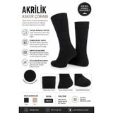 Akrilik Asker Çorabı Yastıklı Topuk ve Güçlendirilmiş Burun, Nefes Alabilen Günlük Outdoor Çorap (1, SİYAH, 40-44)
