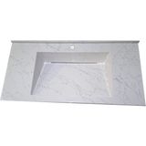Akrilik Banyo Lavabosu - Beyaz - Gümüş