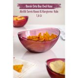 Akrilik Barok Murdum Orta Boy Oval Meyve & Salata Kasesi & Karistirma Kabi / 1,6 Lt (Cam Degıldır)
