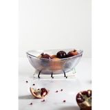 Akrilik Barok Şeffaf Büyük Oval Meyve & Salata Kasesi & Karıştırma Kabı / 3,3 Lt (Cam Değil - Çok Renkli - Standart