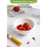 Akrilik Beyaz Mini Pirinç Süzgeçi & Bakliyat Süzgeçi (3 Su Bardağı Ölçülü) - Çok Renkli - Standart