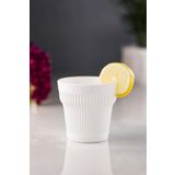 Akrilik Beyaz Tekli Kısa Bardak & Su Meşrubat Kahve Yanı Bardağı 300 Ml ( Cam Değildir)
