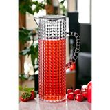 Akrilik Boncuk Sürahi 1.5 Lt, Dekoratif, Retro, Kristal Görünümlü, Kulplu, Beyaz - 1BW-Beyaz
