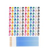 Akrilik Boya 3 Ml 12 Renk Resim Fırçası 10 Paket Mini Küçük Akrilik Boya Taş Ahşap Seramik Tuval Alçı Tuval Etkinlik