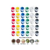 Akrilik Boya 3 Ml 6 Renk 5 Paket Mini Küçük Akrilik Boya Taş Ahşap Seramik Tuval Alçı Tuval Etkinlik Boyama Sanatsal Çok Renkli