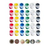Akrilik Boya 3 Ml 6 Renk 5 Paket Mini Küçük Akrilik Boya Taş Ahşap Seramik Tuval Alçı Tuval Etkinlik Boyama Sanatsal