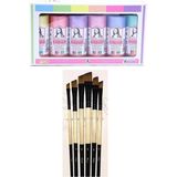 Akrilik Boya Inci Set 6X70ML + Fırça Set 4