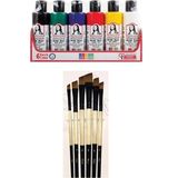Akrilik Boya Multi Set 6X70ML + Fırça Set 4