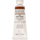 Akrilik Boya Profesyonel Burnt Sienna (553) 50ML Tüp (Seri A)