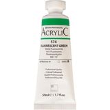 Akrilik Boya Profesyonel Fluorescent Green (574) 50ML Tüp (Seri B)
