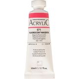 Akrilik Boya Profesyonel Fluorescent Magenta (571) 50ML Tüp (Seri A)