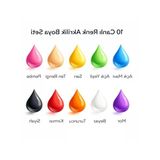 Akrilik Boya Seti, 10 Renk 40 Ml İçin Tuval, Ahşap, Taş Ve Seramik Boyama