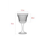 Akrilik Füme 6lı Kadeh & Su Meşrubat Kahve Yanı Bardağı 300 Ml ( Cam Değildir )