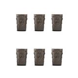 Akrilik Füme 6'lı Kısa Bardak & Su Meşrubat Kahve Yanı Bardağı 400 ml ( Cam Değildir )