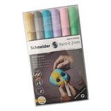 Akrilik Markor 2Mm 6 Pastel Parlak Renkler Set 1 Paket Metal Cam Mantar Plastik Kumas Deri Beton Boyama Icin Ideal