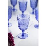 Akrilik Mavi Tekli Kadeh & Su Meşrubat Kahve Yanı Bardağı 450 Ml ( Cam Değildir )