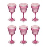 Akrilik Mürdüm 6lı Kadeh & Su Meşrubat Kahve Yanı Bardağı 300 Ml ( Cam Değildir )