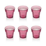 Akrilik Mürdüm 6'lı Kısa Bardak & Su Meşrubat Kahve Yanı Bardağı 300 ml ( Cam Değildir )
