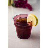 Akrilik Mürdüm 6'lı Kısa Bardak & Su Meşrubat Kahve Yanı Bardağı 300 ml ( Cam Değildir ) - Renkli