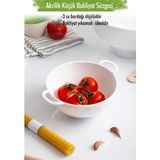 Akrilik Pembe Mini Pirinç Süzgeçi & Bakliyat Süzgeçi (3 Su Bardağı Ölçülü) - Çok Renkli