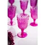 Akrilik Pembe Tekli Kadeh & Su Meşrubat Kahve Yanı Bardağı 450 ml ( Cam Değildir )