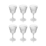 Akrilik Şeffaf 6lı Kadeh & Su Meşrubat Kahve Yanı Bardağı 300 Ml ( Cam Değildir )