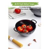 Akrilik Siyah Mini Pirinç Süzgeçi & Bakliyat Süzgeçi (3 Su Bardağı Ölçülü)