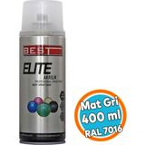 Akrilik Sprey Boya 400 Ml Mat Gri Antasit Gri Ral7016