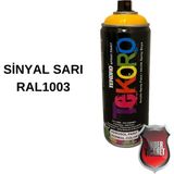 Akrilik Sprey Boya Tekoro 400 ml – Metal, Plastik, Ahşap Cam ve Oto Yüzeylere Uygun Renkler - 1003 Sinyal Sarı