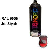 Akrilik Sprey Boya Tekoro 400 ml – Metal, Plastik, Ahşap Cam ve Oto Yüzeylere Uygun Renkler - 9005 Jet Siyah