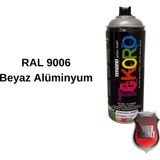 Akrilik Sprey Boya Tekoro 400 ml – Metal, Plastik, Ahşap Cam ve Oto Yüzeylere Uygun Renkler - Alüminyum Beyaz
