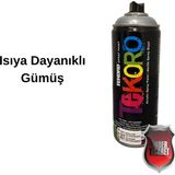 Akrilik Sprey Boya Tekoro 400 ml – Metal, Plastik, Ahşap Cam ve Oto Yüzeylere Uygun Renkler - Gümüş