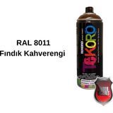 Akrilik Sprey Boya Tekoro 400 ml – Metal, Plastik, Ahşap Cam ve Oto Yüzeylere Uygun Renkler - Kahverengi