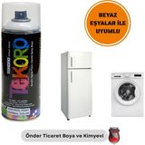Akrilik Sprey Boya Tekoro 400 ml – Metal, Plastik, Ahşap Cam ve Oto Yüzeylere Uygun Renkler - Kar Beyazı